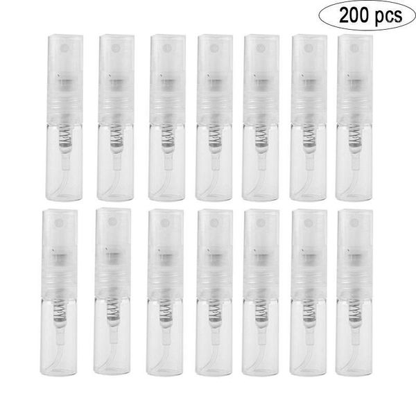 

storage bottles & jars 200pcs/lot 2ml transparent plastic spray bottle small cosmetic packing atomizer perfume atomizing liquid container