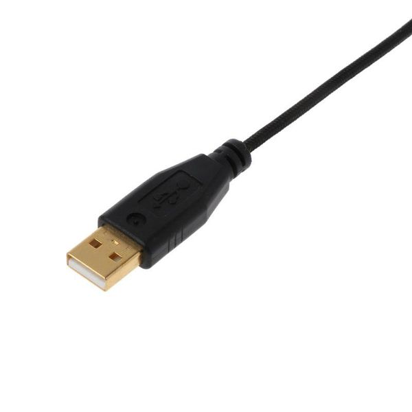 

mice gold plated durable nylon braided line usb mouse cable replacement wire for razer imperator gaming