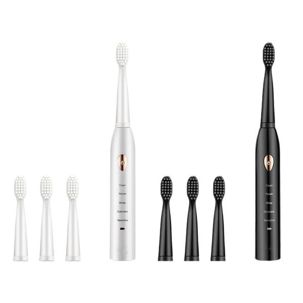 

acoustic wave electric toothbrush rechargeable waterproof couple set smart