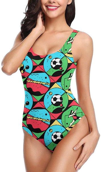 

two-piece suits bikini swimsuit for women sports pattern women's backless ladies summer pool swimwear high waisted