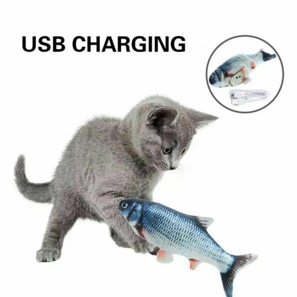 

cat toys wagging fish electric realistic plush interactivity electronic pet toy s55