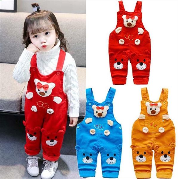 

newborn pants baby corduroy overalls children autumn infant rompers child bib kids boy girl trousers for toddler clothing, Blue
