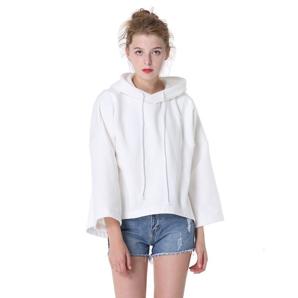 

hoodies european and american leisure breathable soft cotton long sleeve women's hoodie, Black