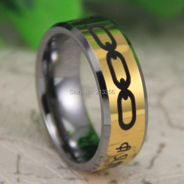 

wedding rings price usa canada selling 8mm the bioshock-"a man chooses,a slave obeys" golden tungsten ring, Slivery;golden