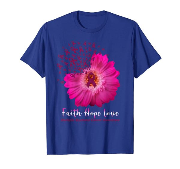 

faith hope love tshirt multiple myeloma cancer gifts shirt, White;black