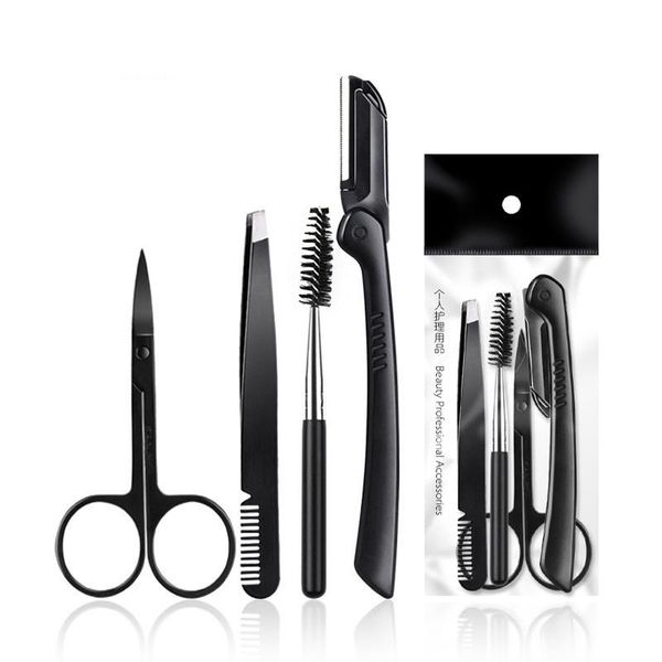 

eyebrow tools & stencils trimming tool set tweezer eyelash cutter clipper