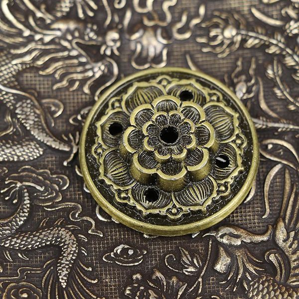 

dragon phoenix alloy plate antique incense tray base fragrance lamps