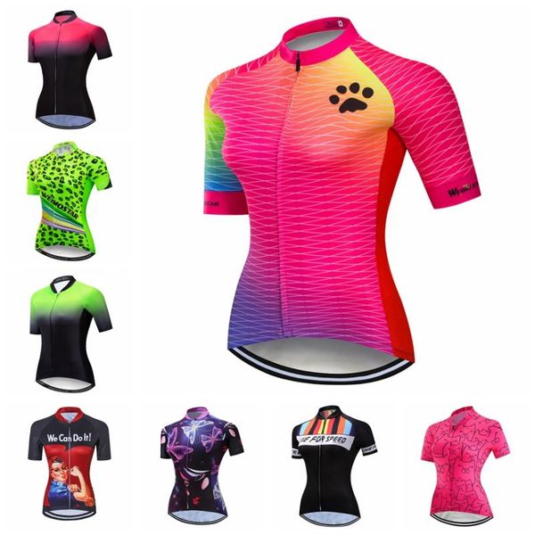 

cycling jersey women bike jerseys road mtb bicycle shirts short sleeve maillot racing summer girl cycle clothing pink jackets, Black;red