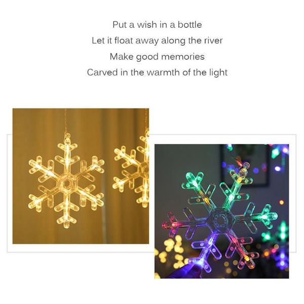 

strings christmas decoration curtain snowflake led string lights flashing light waterproof outdoor party