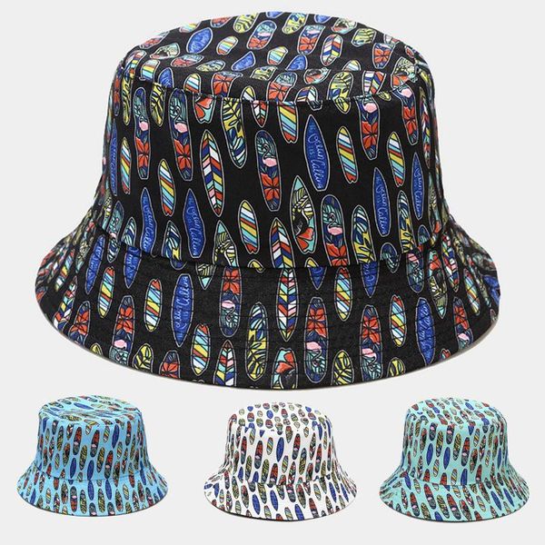 

wide brim hats arrival fashion printing sunshade hat fisherman's basin outdoor bucket design gorras, Blue;gray
