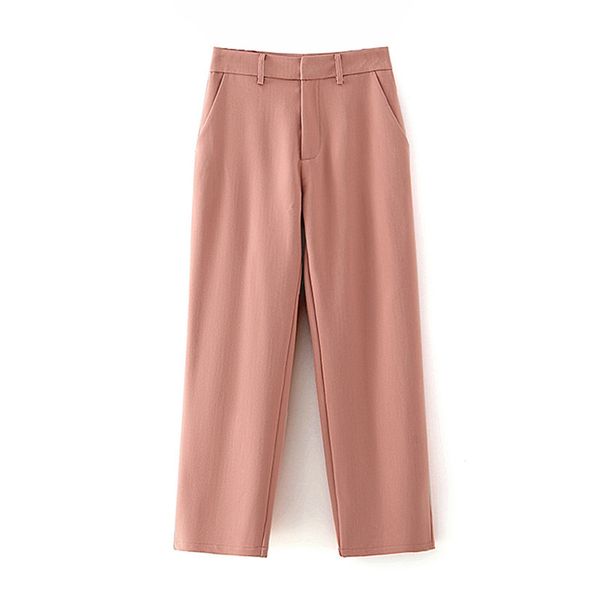 

blsqr solid high waist casual women pants autumn trousers wide leg work wear office lady vintage 210430, Black;white