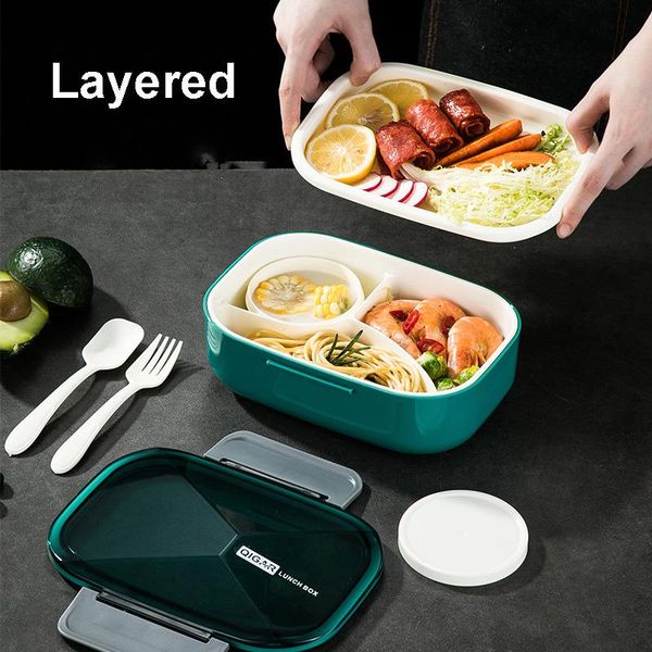 

double bento box container storage breakfast boxes japanese snack containers for thermal lunch kids dinnerware sets