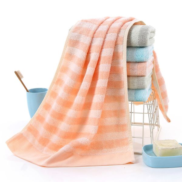 

bamboo fiber towel face 35 * 75 single yarn color bar thickened absorbent gift