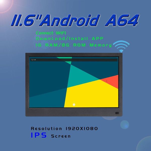 

digital po frames po 11.6 inch ips wifi android 6.0 support mouse download install app 1920x1080 frame advertising machine 1+8g memory