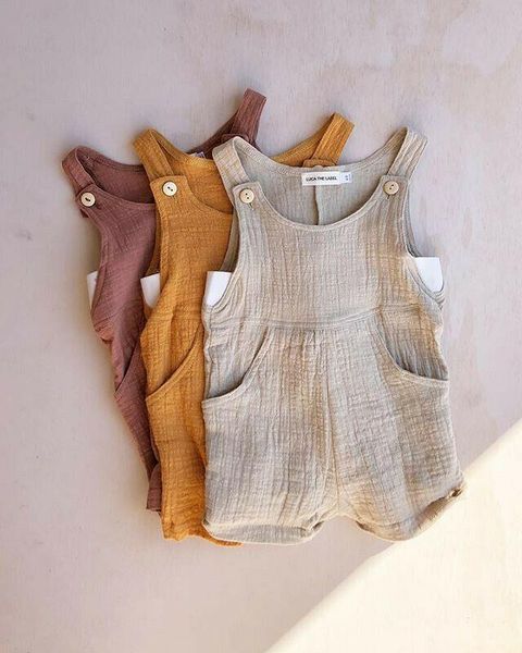 

jumpsuits toddler kids baby summer clothes girls boys sleeveless romper brace pants overalls jumpsuit outfits for 0-3t, Blue