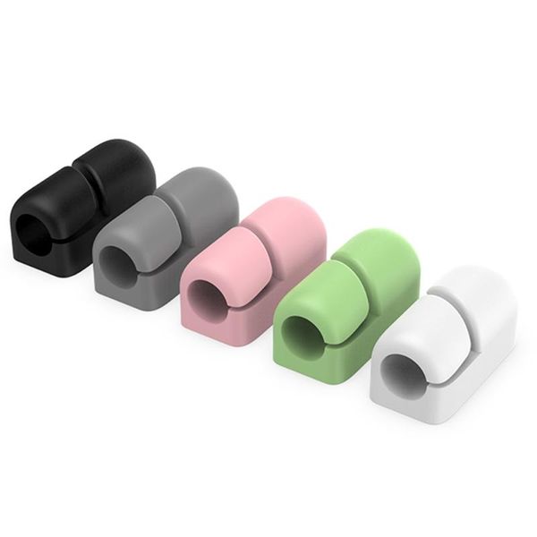 

car organizer 10 pcs silicone cable usb winder holder interior tidy management clips for charger line headphone wire