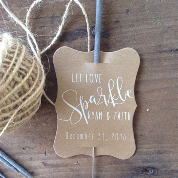 

greeting cards custom sparkler tags unique send off wedding tag
