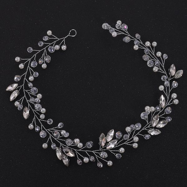 

Trendy Tiara Wedding Headbands Bead Rhinestone Pearl Crystal Women Hair Jewelry Glamour Bridal Hair Accessories Gift
