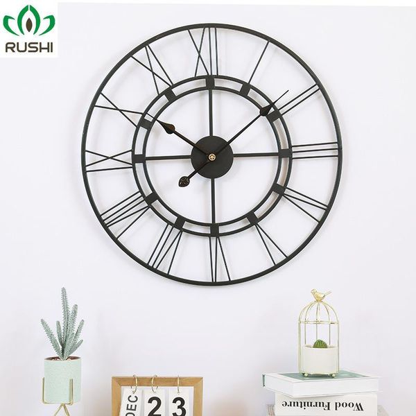 

wall clocks nordic modern minimalist living room large clock creative fashion art american iron home mute pocket watch