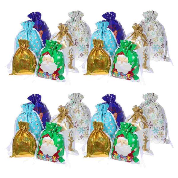 

gift wrap 24pcs christmas bags candy storage snack packing (assorted color)
