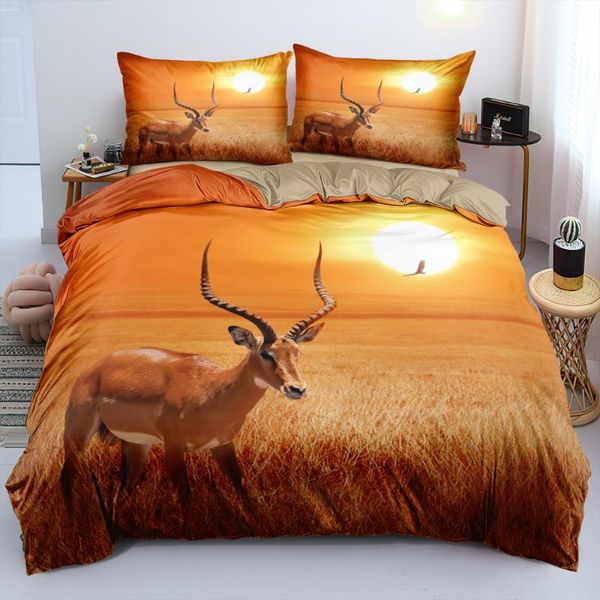 

bedding sets 3d camel comforter covers design elk quilt cover pillow cases king  single twin full size 180*200cm animal beddings