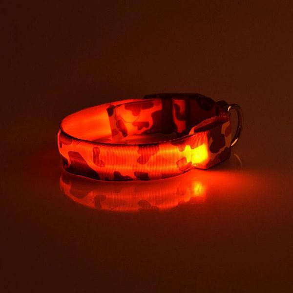 

dog collars & leashes led pet collar night safety flashing glow inthe dark dogs leash neck band luminous fluorescent pets supplies