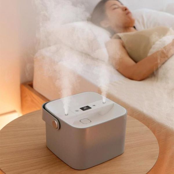 

2.5l large capacity household air humidifier double spray head ultrasonic essential oil aroma diffuser with handle car freshener