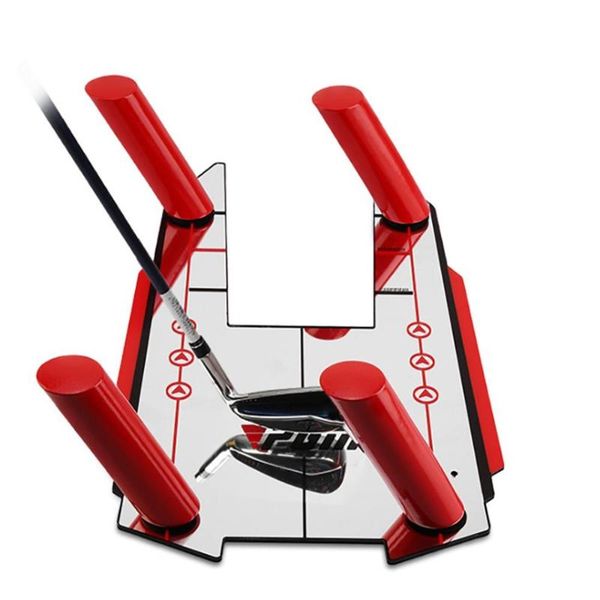 

golf training aids high-quality mirror 4 red speed rods pvc swing trainer shape ss practice with carry bag