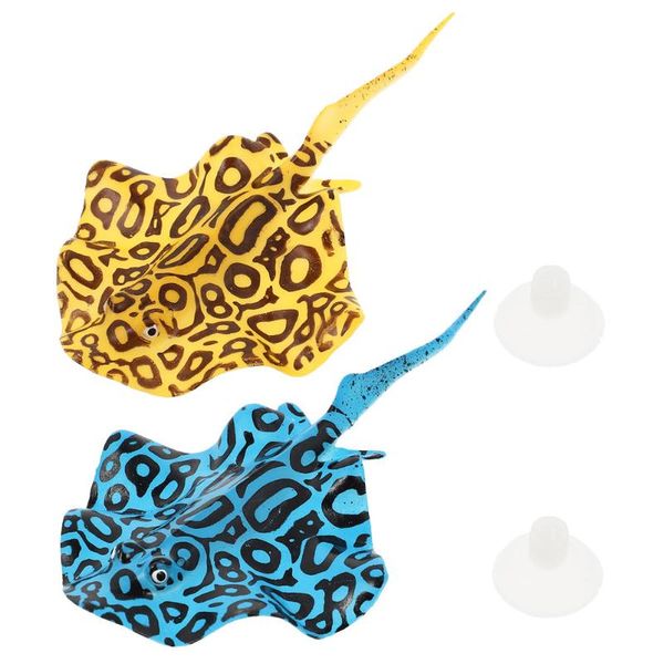

cat toys 2 pcs artificial fish tank decor luminous aquarium