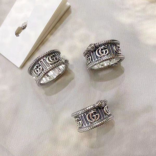 

925 silver makes old spirit snake wide ring for men and women exclusive fine jewel