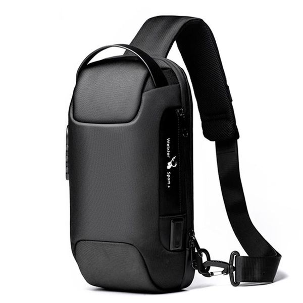 

backpack design men pass a usb chest bag without water in oxford mode, comfortable male-run suitcases with large-capacity shoulder