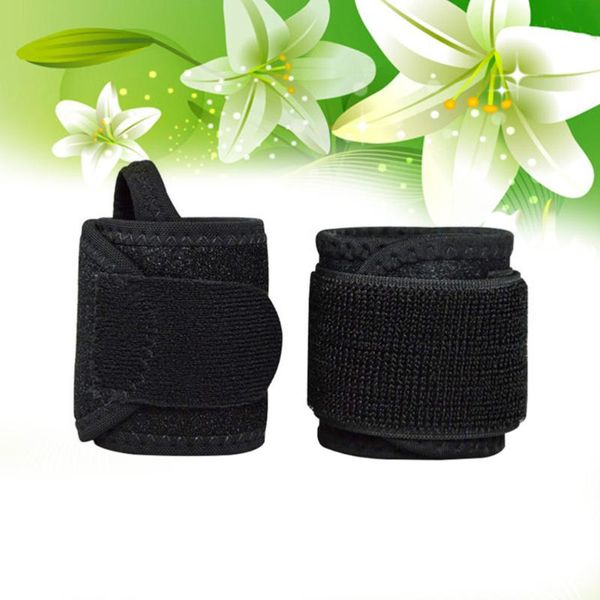 

wrist support 2pcs brace adjustable bandage men anti-sprain fitness sports protection straps sport safety fitness(bl, Black;red