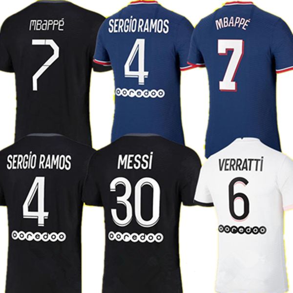 

2021 2022 messi mbappe hakimi sergio ramos wijnaldum soccer jersey 21 22 maillots football shirt marquinhos men kids kits uniform enfants ma, Black;yellow
