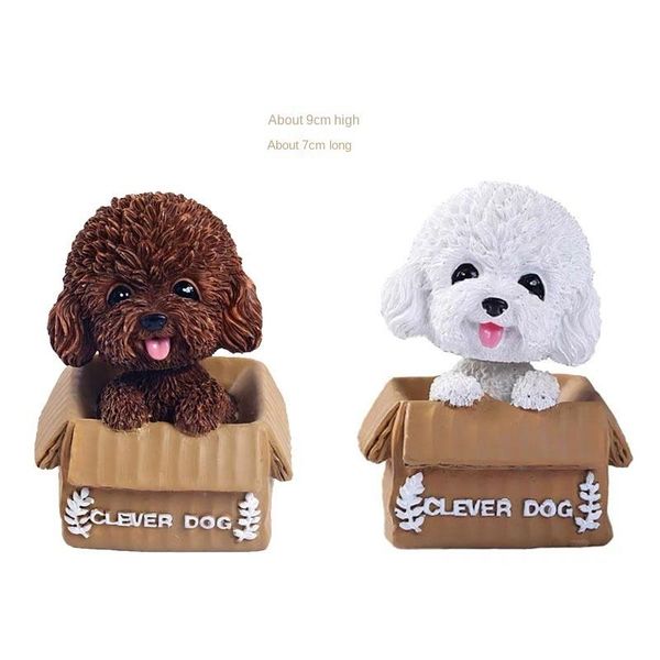 

other festive & party supplies resin head-shooking dog cake decoration doll set baking cartoon scene dressing children carton teddy bear toy