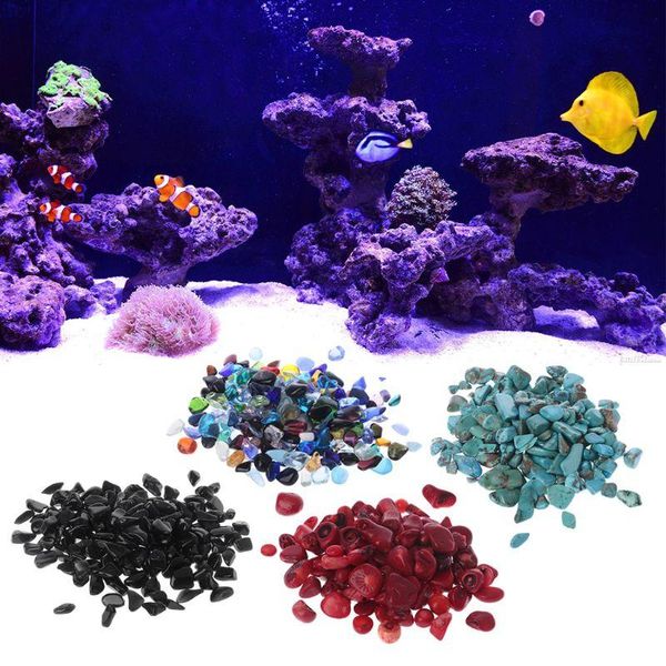 

natural stone pebble crystal gravel flowerpot fish tank aquarium diy decor decorations