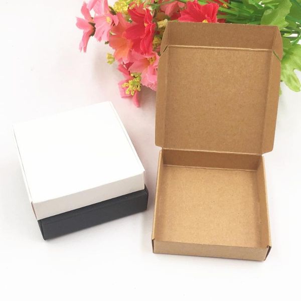 

gift wrap kraft paper candy box square shape wedding favor party supply packaging bag 50pcs