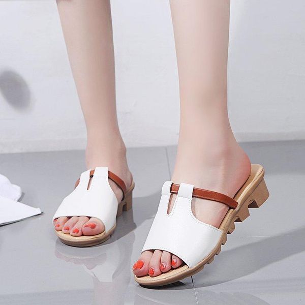 

slippers shoes casual slipers women platform slides on a wedge luxury 2021 flat scandals rome fabric pu basic rubber fashion, Black