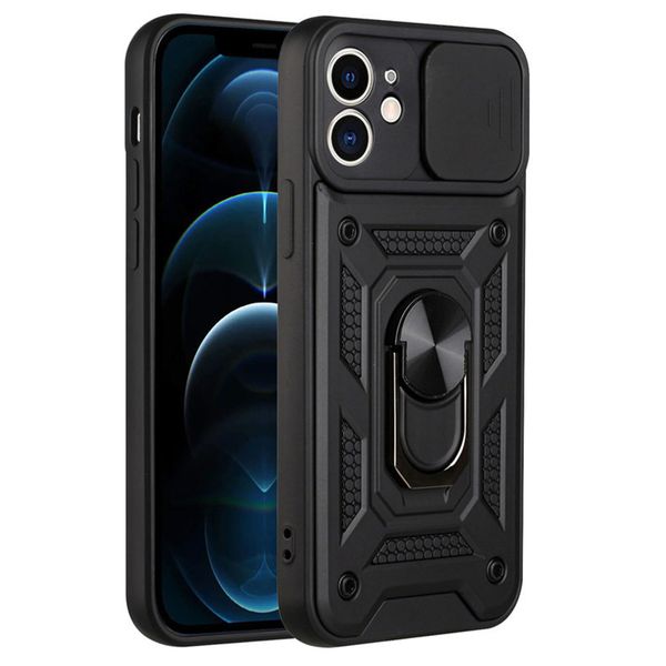 Manyetik Kickstand Case Halka Tutucu Şok geçirmez koruyucu kasa İPhone 14 için Slayt Kamera Kapağı