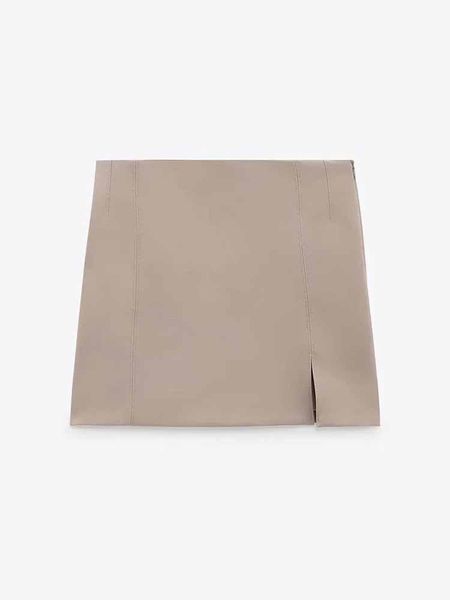 

skirts spring women's youth sweet high waist split mini skirt, Black