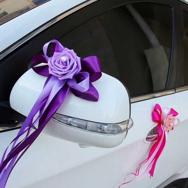 

decorative flowers & wreaths creative beautiful wedding car decoration flower door handles rearview mirror lxy9 au07