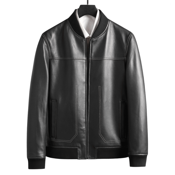 

men 2021 autumn genuine leather sheepkin jackes spring natural sheepskin clothing men's & faux, Black