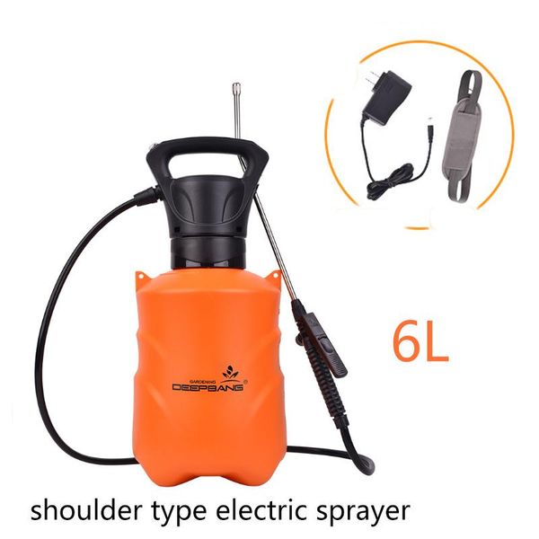 

watering equipments 6l shoulder type electric sprayer rechargeable backpack high pressure full-automatic spray bottle gricultural tools