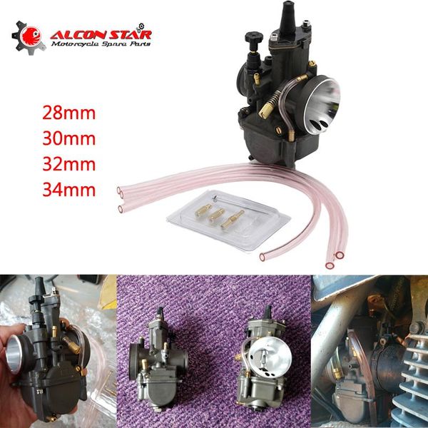 

alconstar-28/30/32/34mm motorcycle carburetor with power jet for keihin pwk koso oko 2t 4t atv utv off road racing fuel system