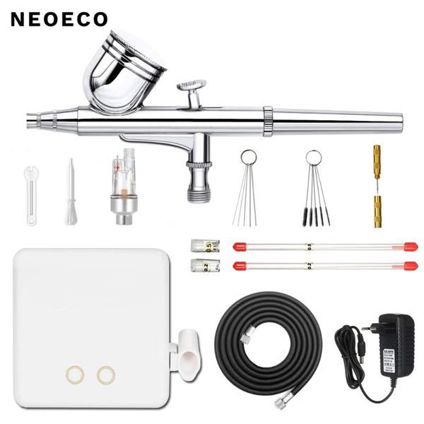

professional spray guns auto sdual-action airbrush compressor 0.2mm/0.3mm/0.5mm set kit gun adjustable power touch switch cake model diy