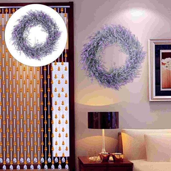 

decorative flowers & wreaths 1 pc artificial lavender wreath door wall hanging home store decor