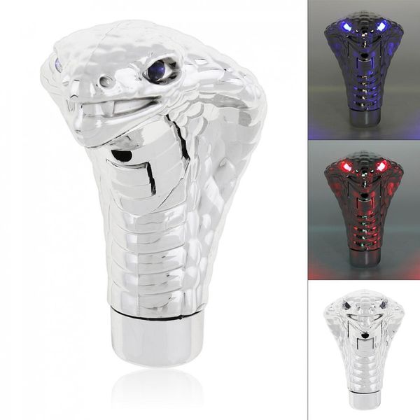 

car stick led red eyes chrome cobra wave manual snake knob gears rally racing shifter