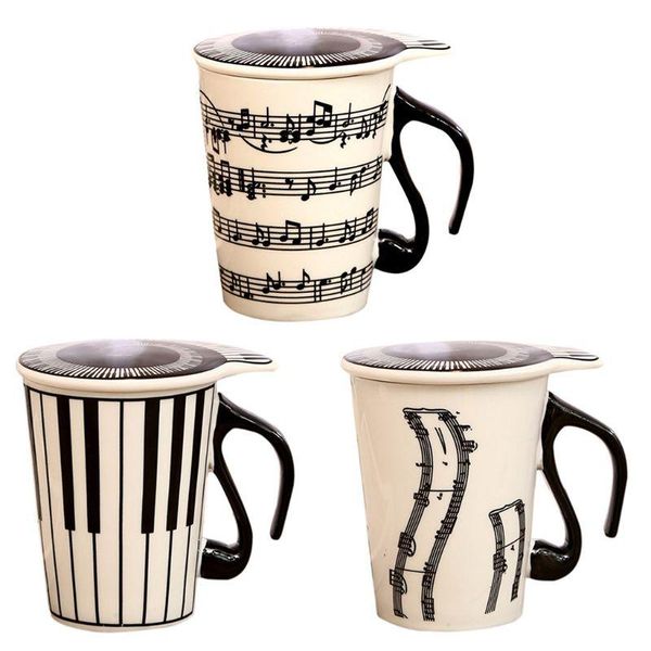 

mugs 270ml ceramic mug with instrument cover musical note milk coffee w0yc