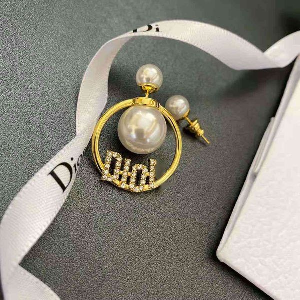 

pearl earrings women's temperament versatile letter fine jewellery for sale, Silver