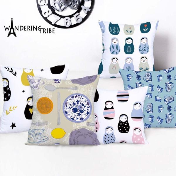 

customized cartoon pillowcase on the pillow vintage decorative cushion covers bird pillows home decoration cushion/decorative