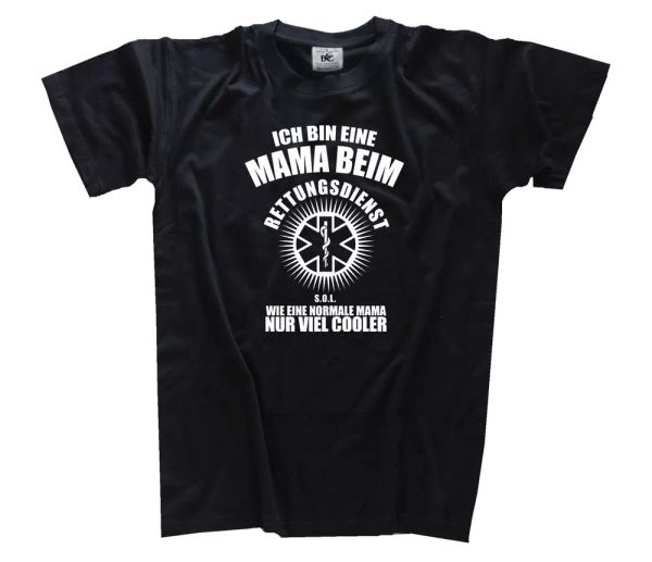 

i am a mom at the rescue service-star of life t-shirt s-xxxl, White;black